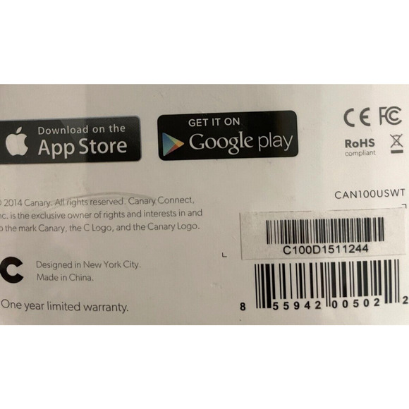 Canary C100D1511244 Smart Home Security Camera - White Sealed New in Box - Picture 4 of 4